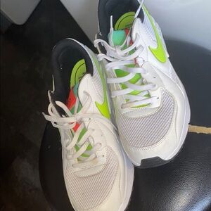 White and Green Sneakers